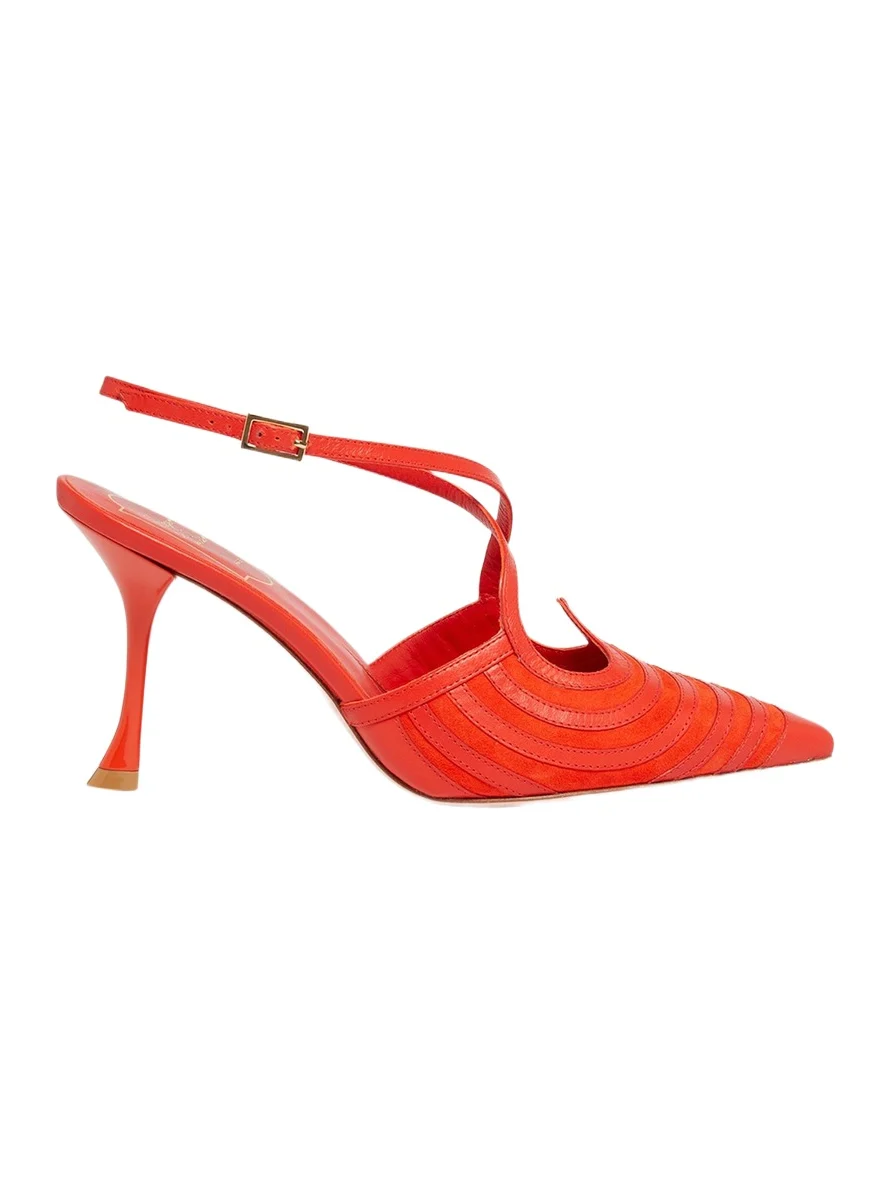I Love Vivier Mixed Leather Slingback Pumps I Love Vivier Mixed Leather Slingback Pumps