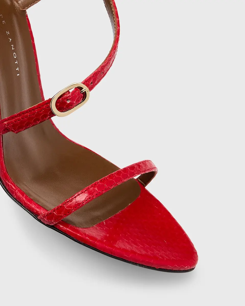 Giuseppe Zanotti Snakeskin Ankle Strap Stiletto Sandals | Thumbnail 5