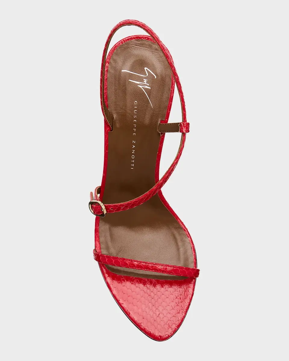 Giuseppe Zanotti Snakeskin Ankle Strap Stiletto Sandals | Thumbnail 6
