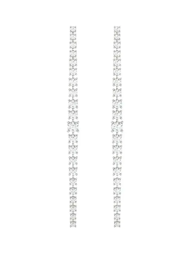 18K Graduated Lab Grown Diamond Drop Earrings 18K Graduated Lab Grown Diamond Drop Earrings