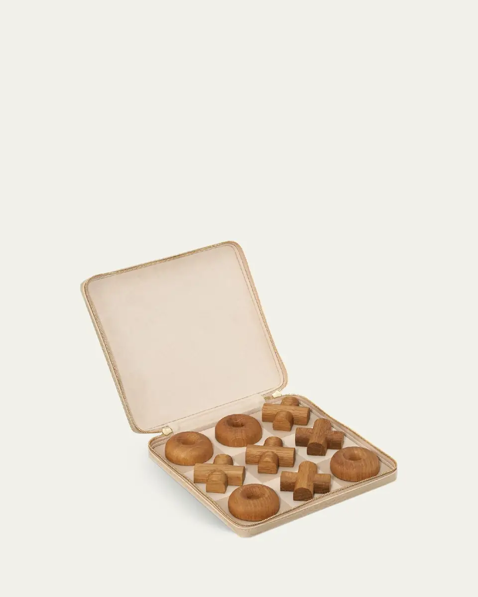 AERIN Enzo Leather Travel Tic-Tac-Toe Set | Thumbnail 2 AERIN Enzo Leather Travel Tic-Tac-Toe Set | Thumbnail 2