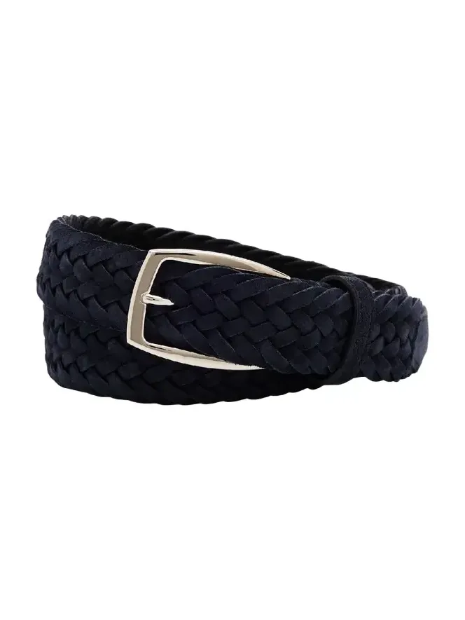 Men's Woven Leather Belt