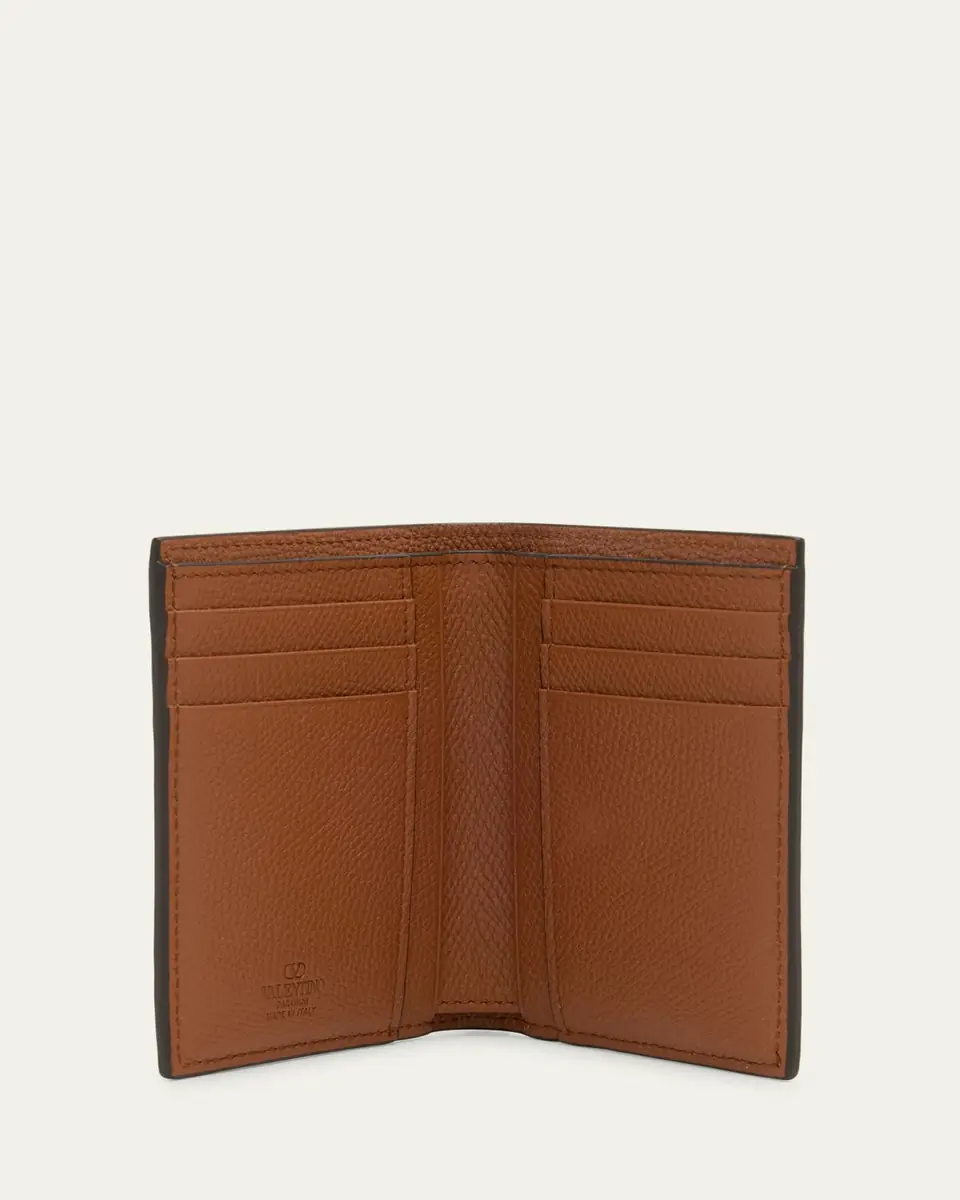 Valentino Garavani Men's VLogo Leather Bifold Card Holder | Thumbnail 4 Valentino Garavani Men's VLogo Leather Bifold Card Holder | Thumbnail 4