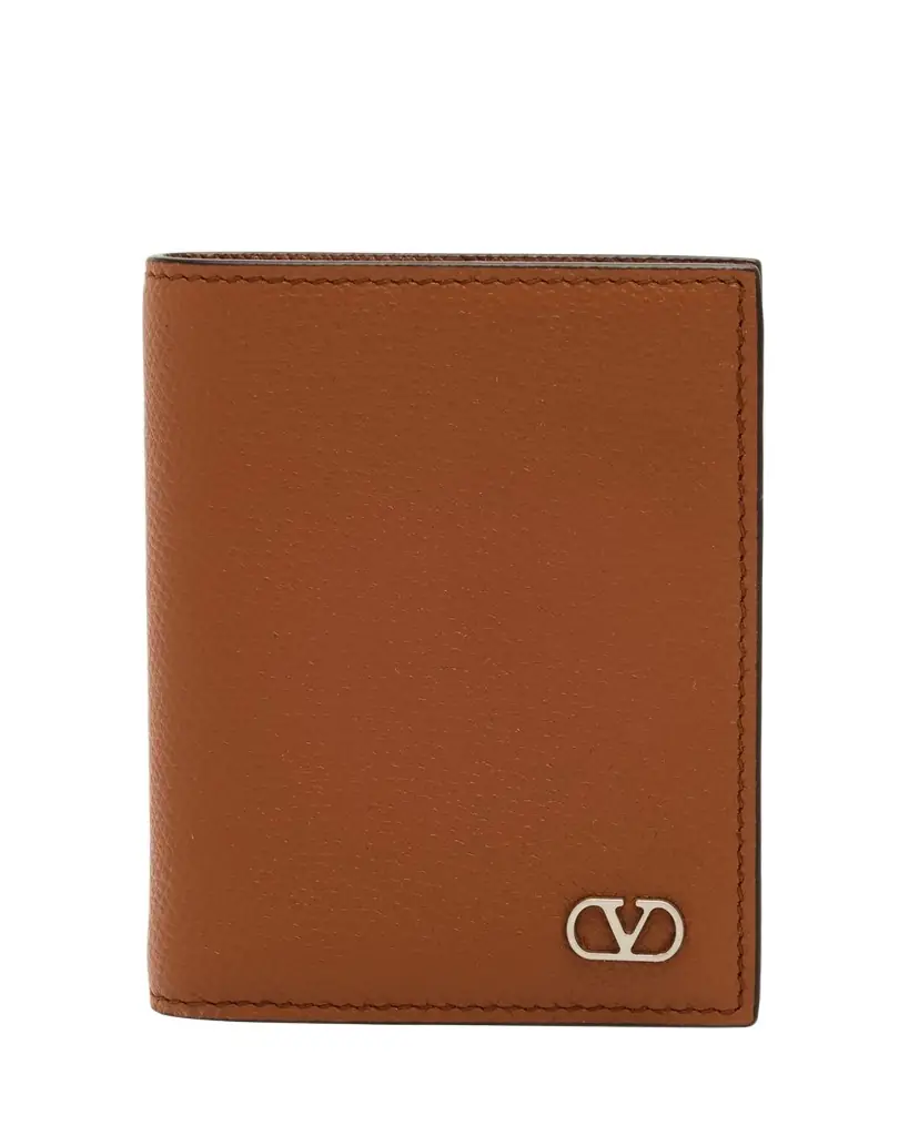 Valentino Garavani Men's VLogo Leather Bifold Card Holder | Image 1 Valentino Garavani Men's VLogo Leather Bifold Card Holder | Image 1