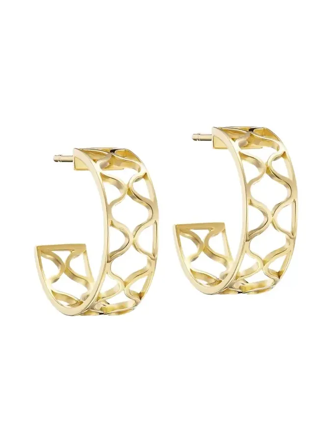 Giulia 18K Yellow Gold Hoop Earrings, 18mm Giulia 18K Yellow Gold Hoop Earrings, 18mm