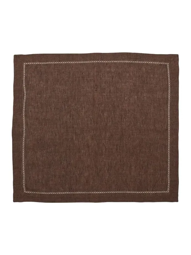 Kim Seybert Brown Square Linen Napkin