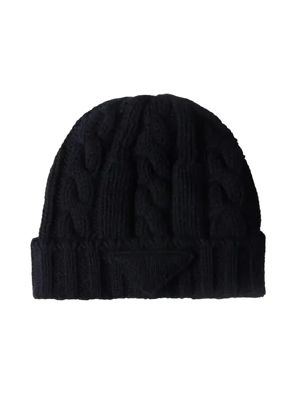 Prada Men's Cashmere Cable-Knit Beanie