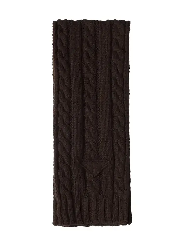 Prada Men's Cable-Knit Cashmere Scarf