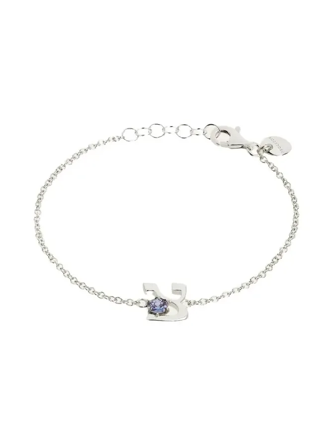 18K Gold Hebrew ZADI Initial Bracelet