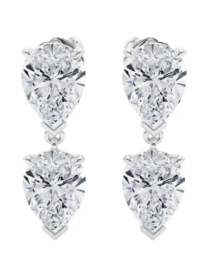 18K Pear Lab Grown Diamond Twin Earrings 18K Pear Lab Grown Diamond Twin Earrings