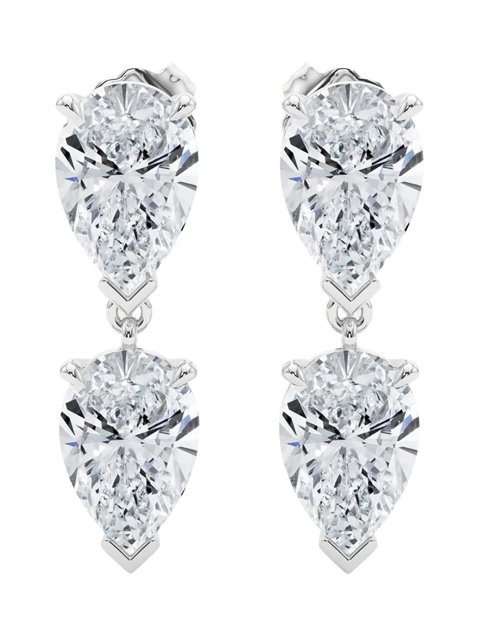 18K Pear Lab Grown Diamond Twin Earrings 18K Pear Lab Grown Diamond Twin Earrings
