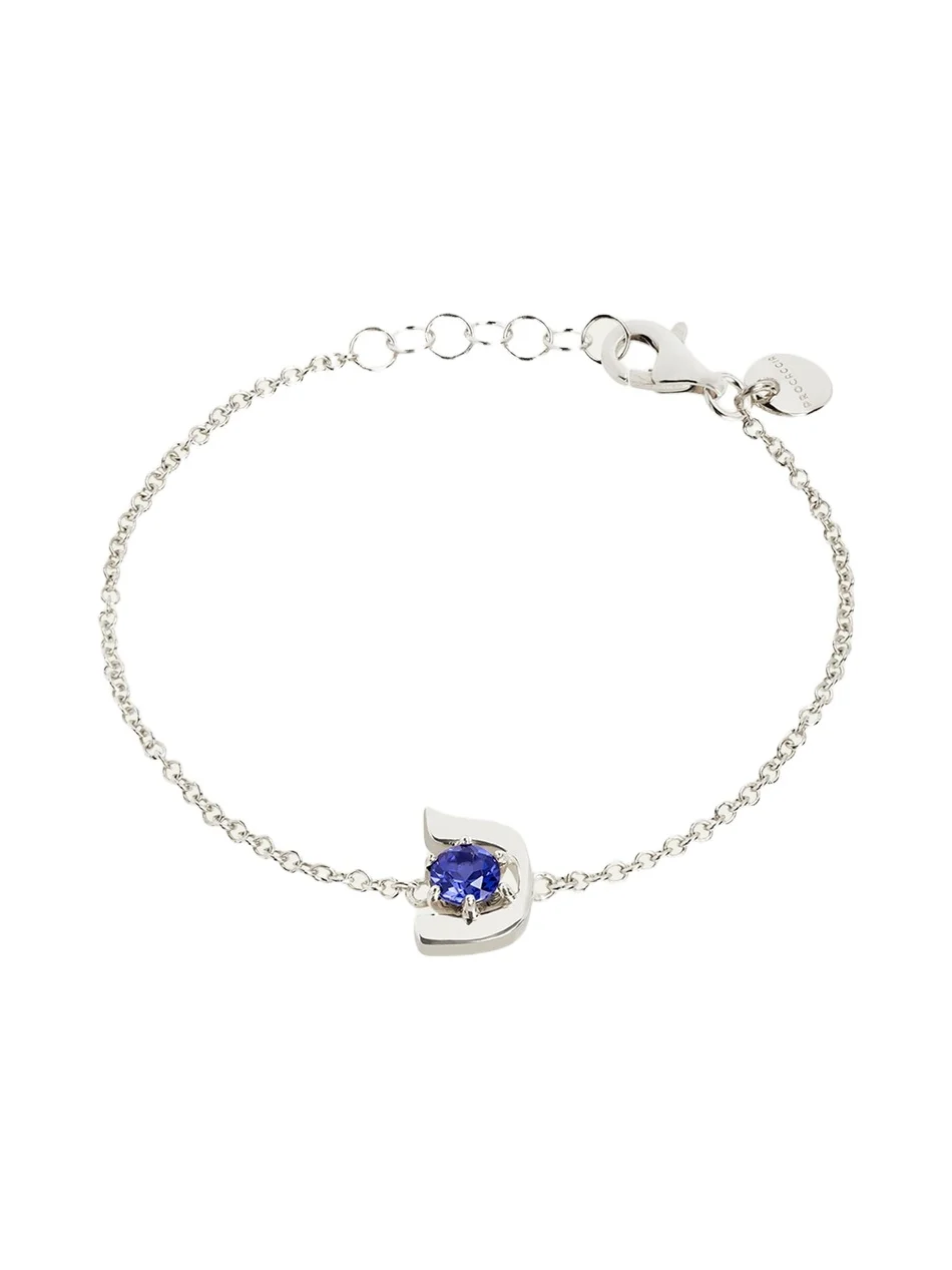 18K Gold Hebrew KHAF Initial Bracelet