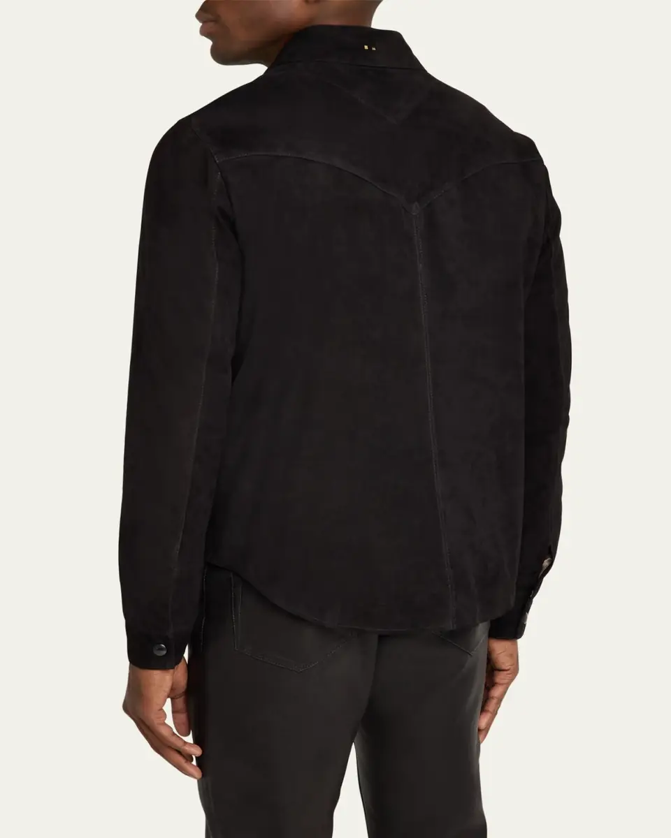 SAVAS Men's Lowry Leather Overshirt | Thumbnail 3