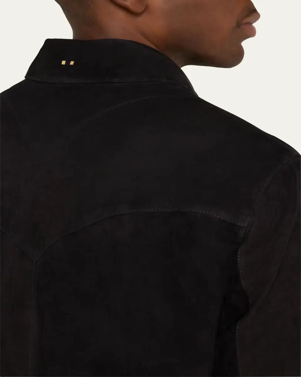 SAVAS Men's Lowry Leather Overshirt | Thumbnail 5
