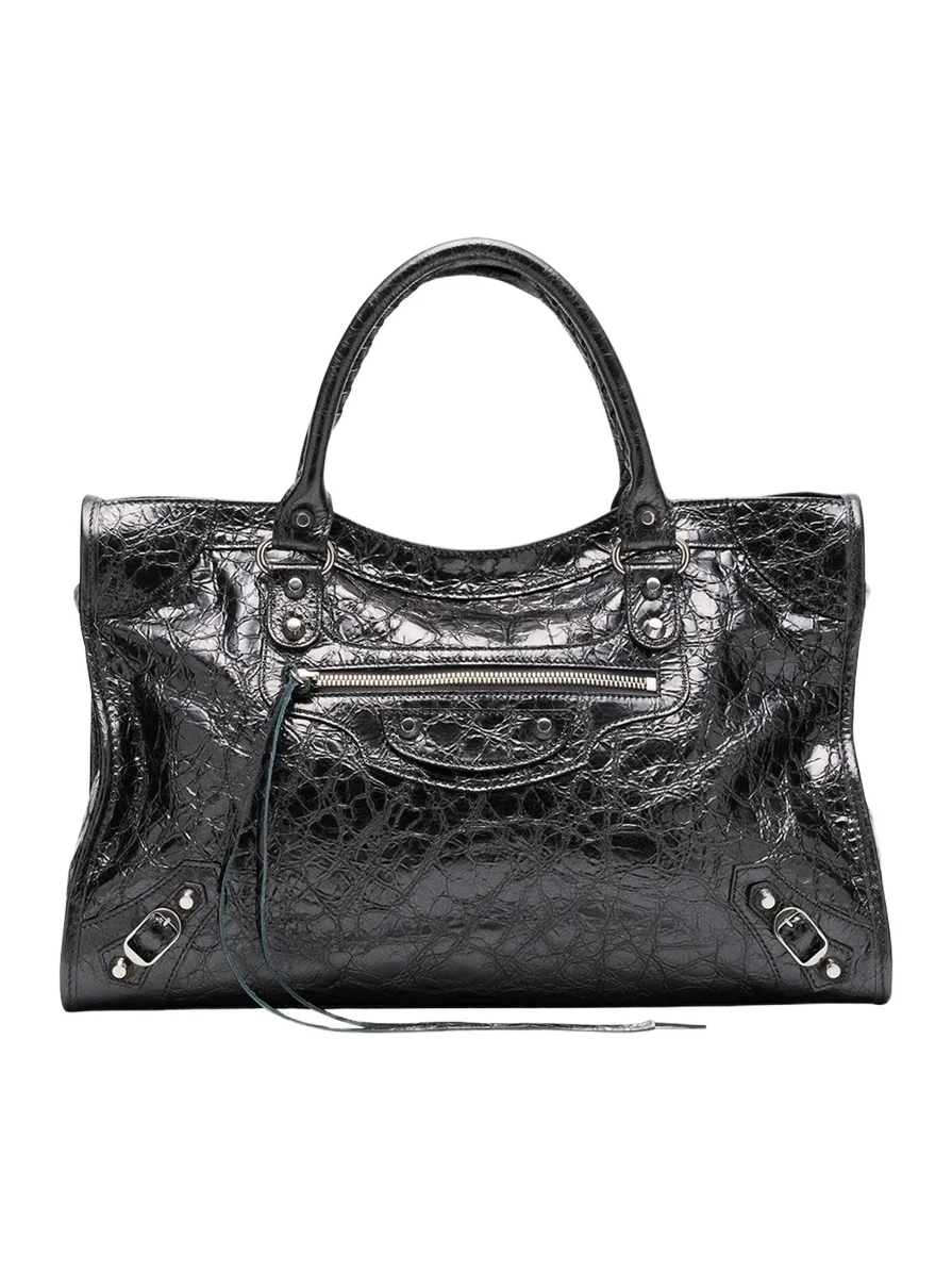 Le City Medium Metallic Leather Top-Handle Bag Le City Medium Metallic Leather Top-Handle Bag