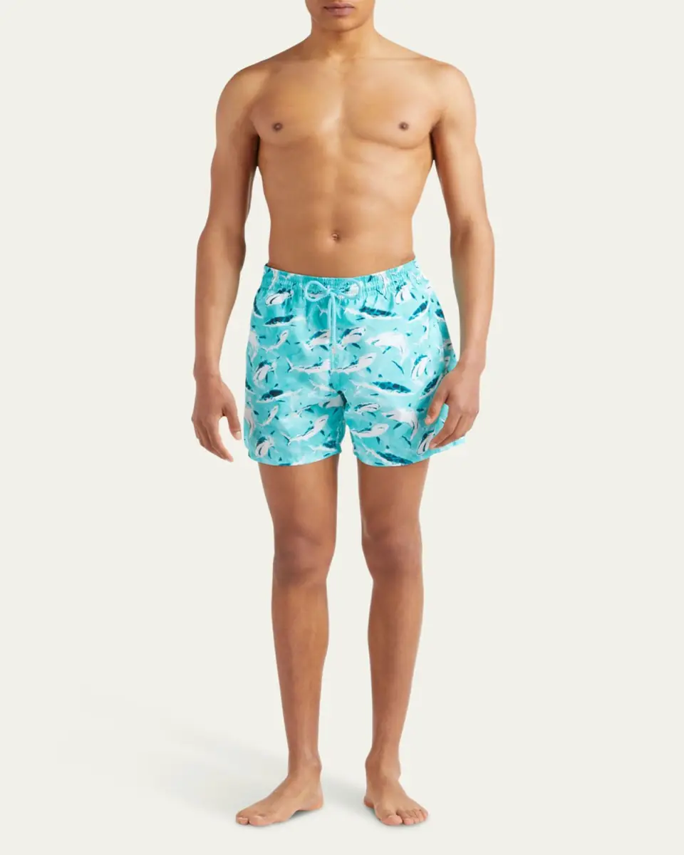 Vilebrequin Men's Requins Shark-Print Swim Shorts | Thumbnail 2 Vilebrequin Men's Requins Shark-Print Swim Shorts | Thumbnail 2