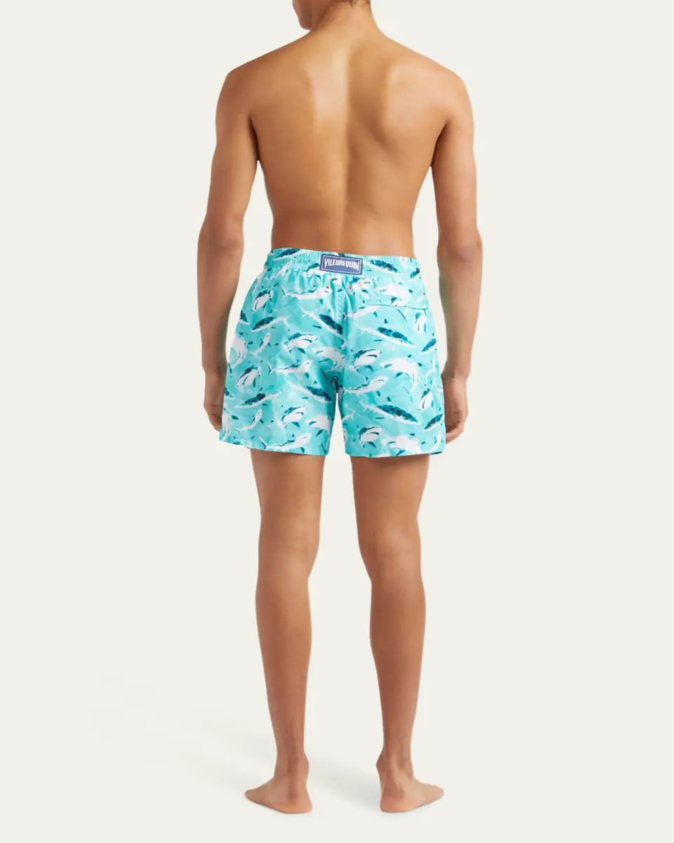 Vilebrequin Men's Requins Shark-Print Swim Shorts | Thumbnail 3 Vilebrequin Men's Requins Shark-Print Swim Shorts | Thumbnail 3