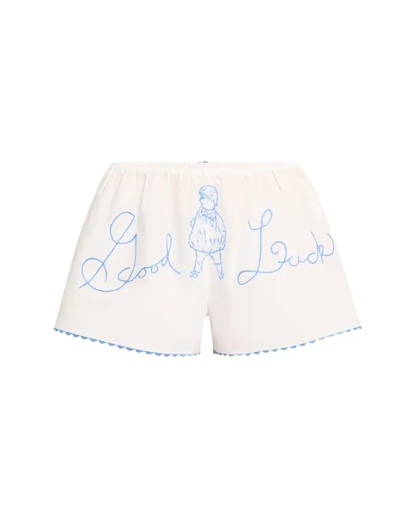 Lucky Baby Embroidered Shorts