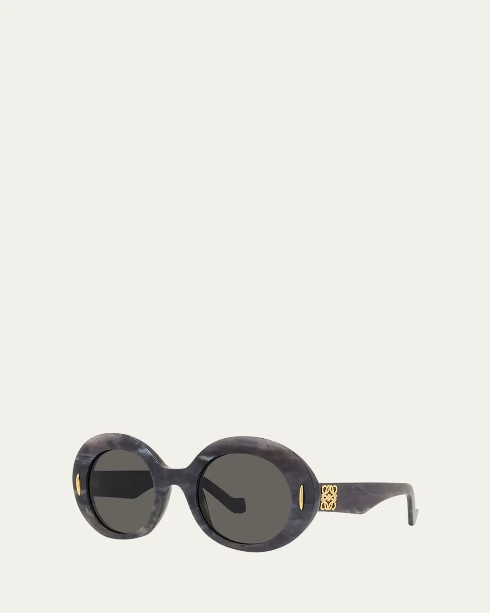 Loewe Oval Acetate Sunglasses W/ Anagram | Thumbnail 2 Loewe Oval Acetate Sunglasses W/ Anagram | Thumbnail 2