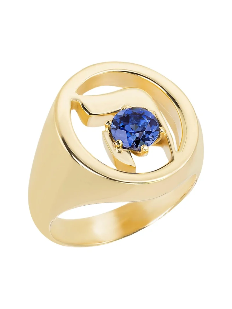 18K Gold Hebrew HEI Initial Signet Ring 18K Gold Hebrew HEI Initial Signet Ring