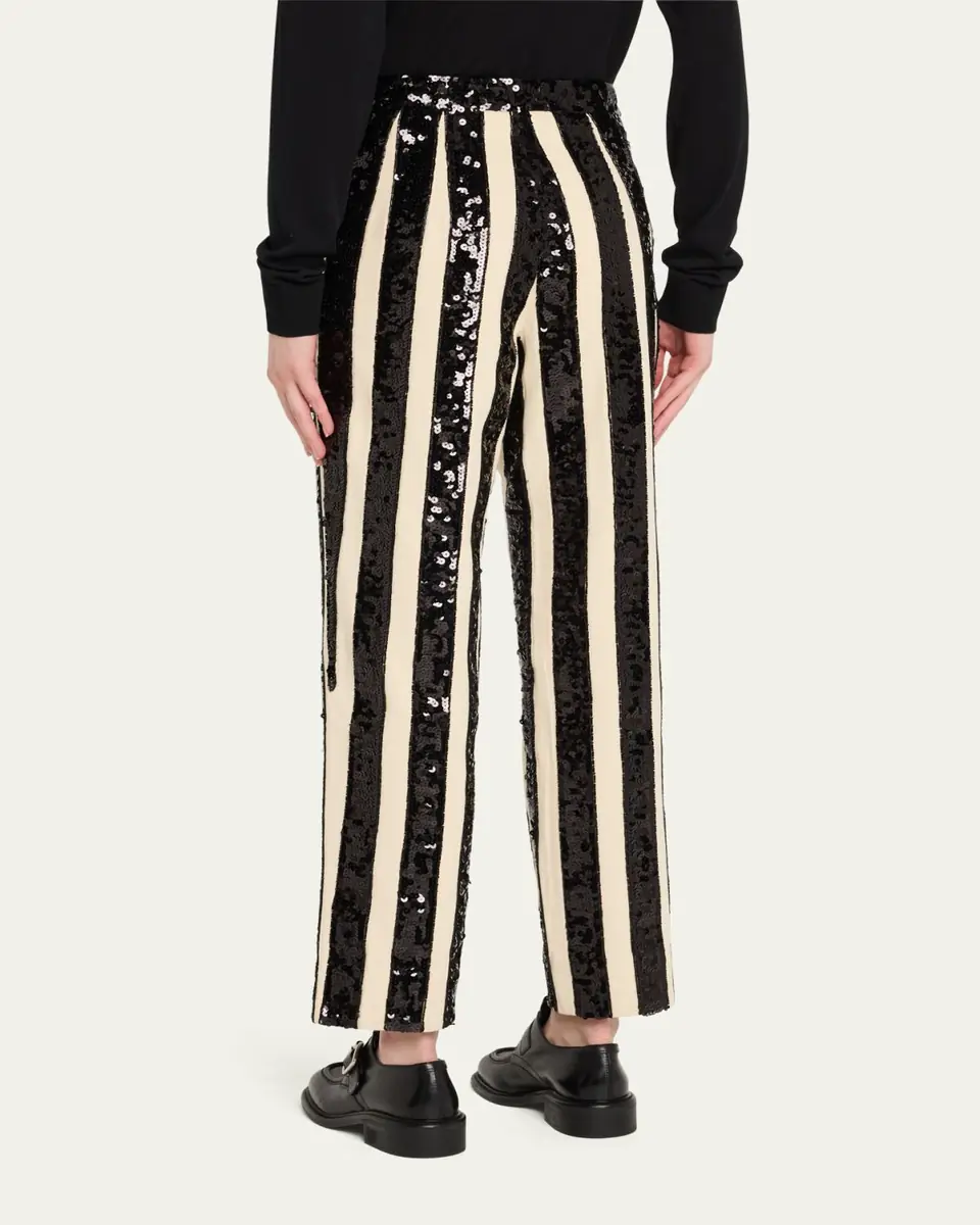 Bode Grandstand Hall Stripe Sequined Trousers | Thumbnail 3 Bode Grandstand Hall Stripe Sequined Trousers | Thumbnail 3