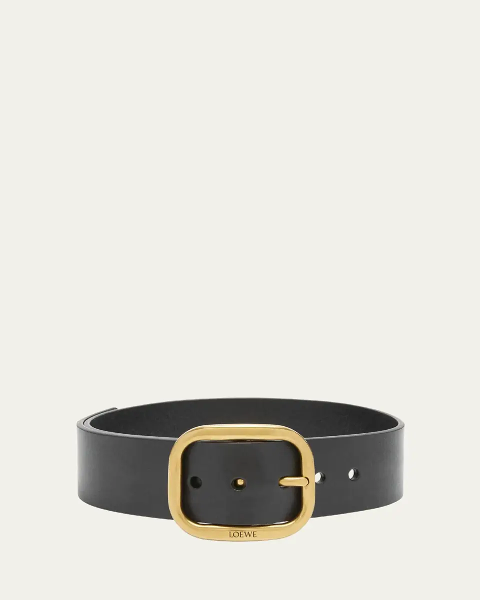 Loewe Curved Buckle Leather Belt | Thumbnail 2