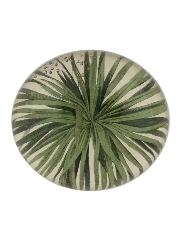 John Derian Palm Detail Dome Paperweight