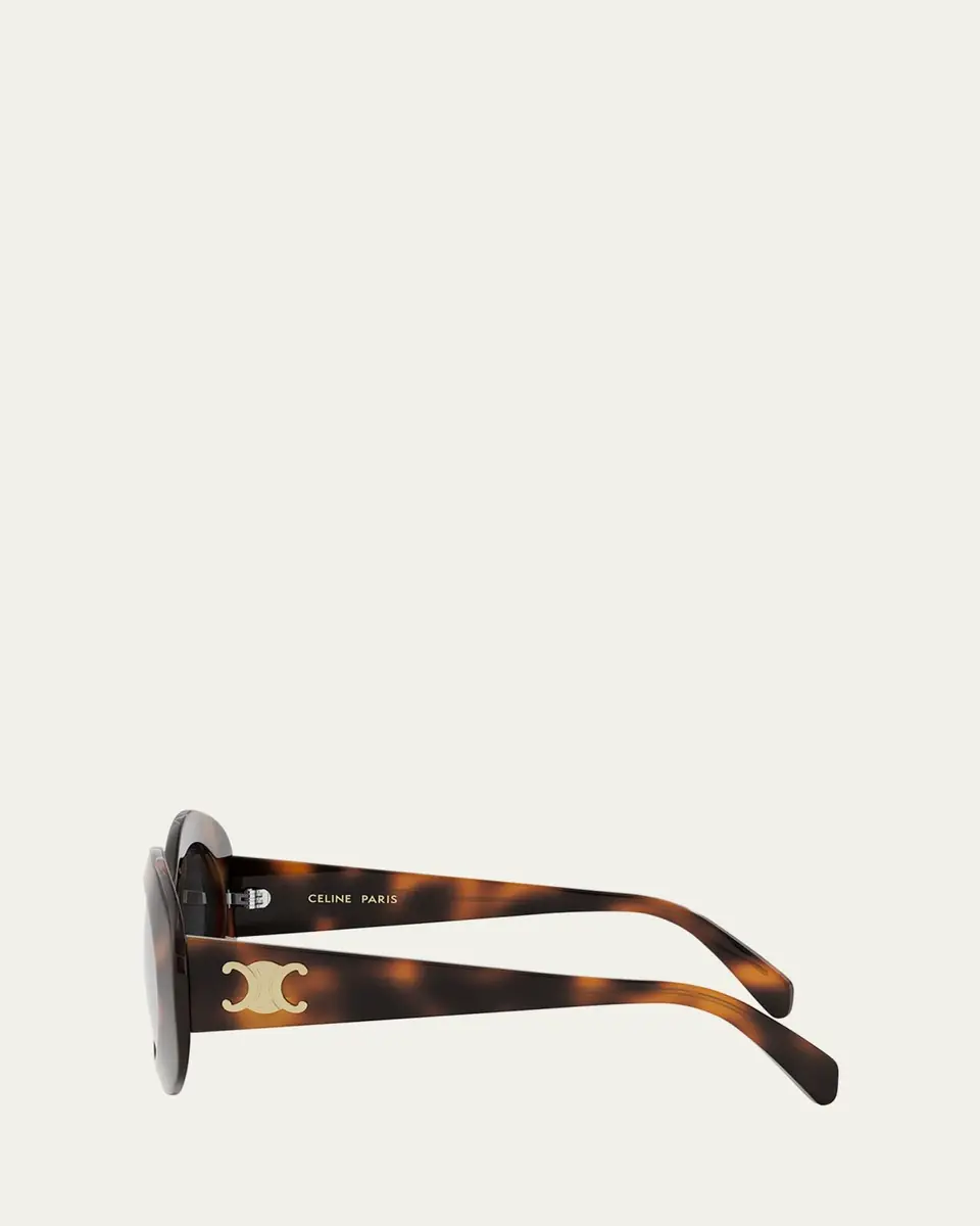 Celine Triomphe Round Acetate Sunglasses | Thumbnail 3 Celine Triomphe Round Acetate Sunglasses | Thumbnail 3