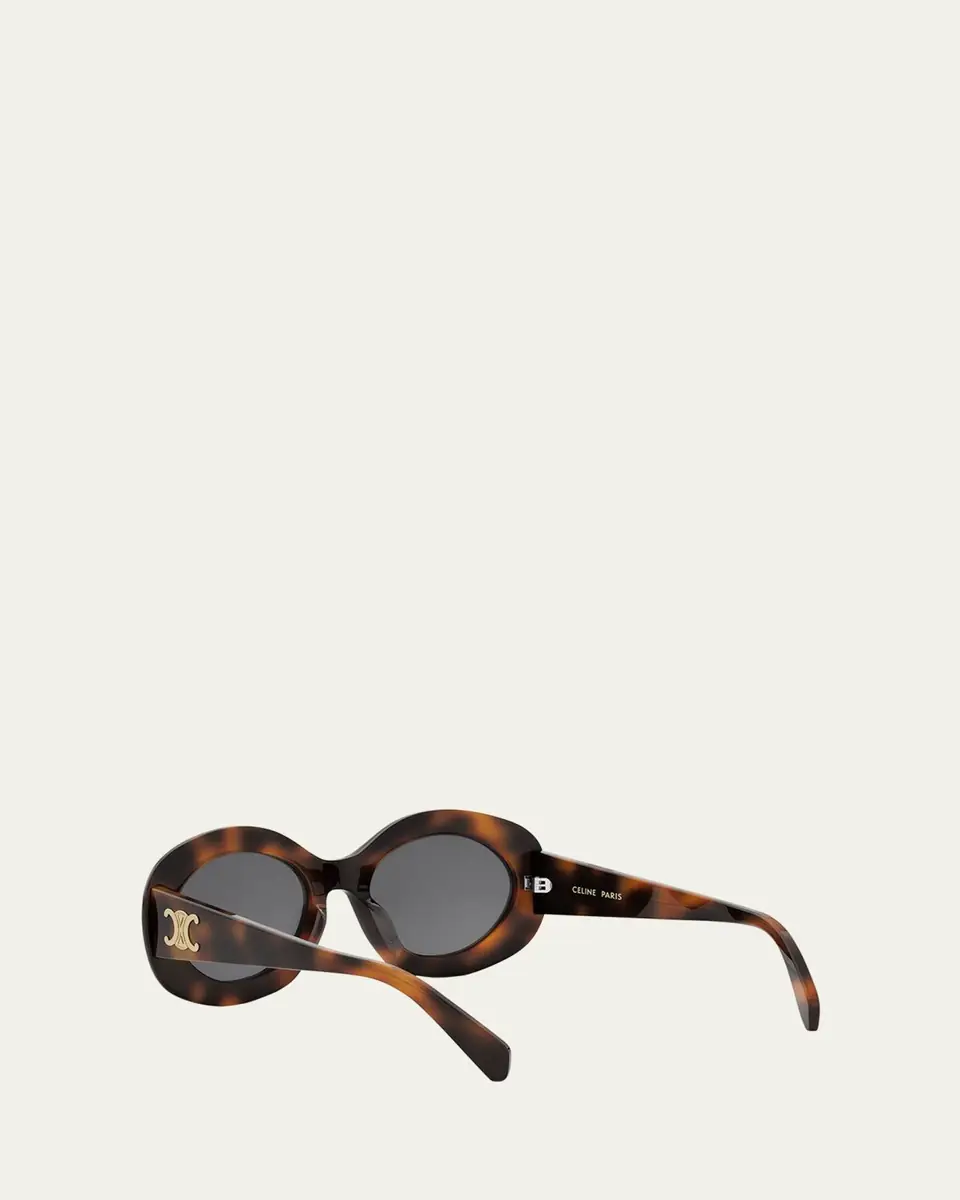Celine Triomphe Round Acetate Sunglasses | Thumbnail 4 Celine Triomphe Round Acetate Sunglasses | Thumbnail 4