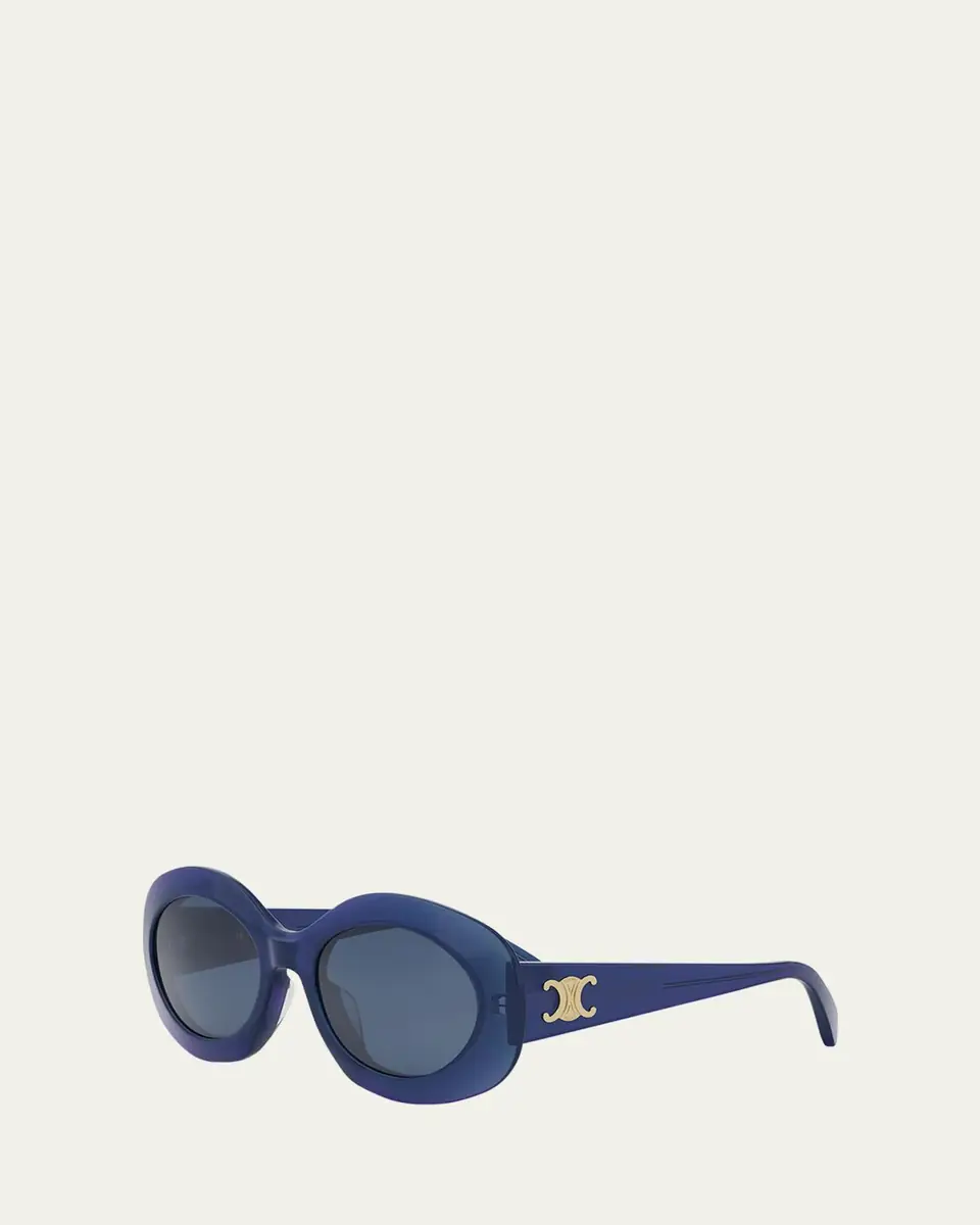 Celine Triomphe Round Acetate Sunglasses | Thumbnail 6 Celine Triomphe Round Acetate Sunglasses | Thumbnail 6
