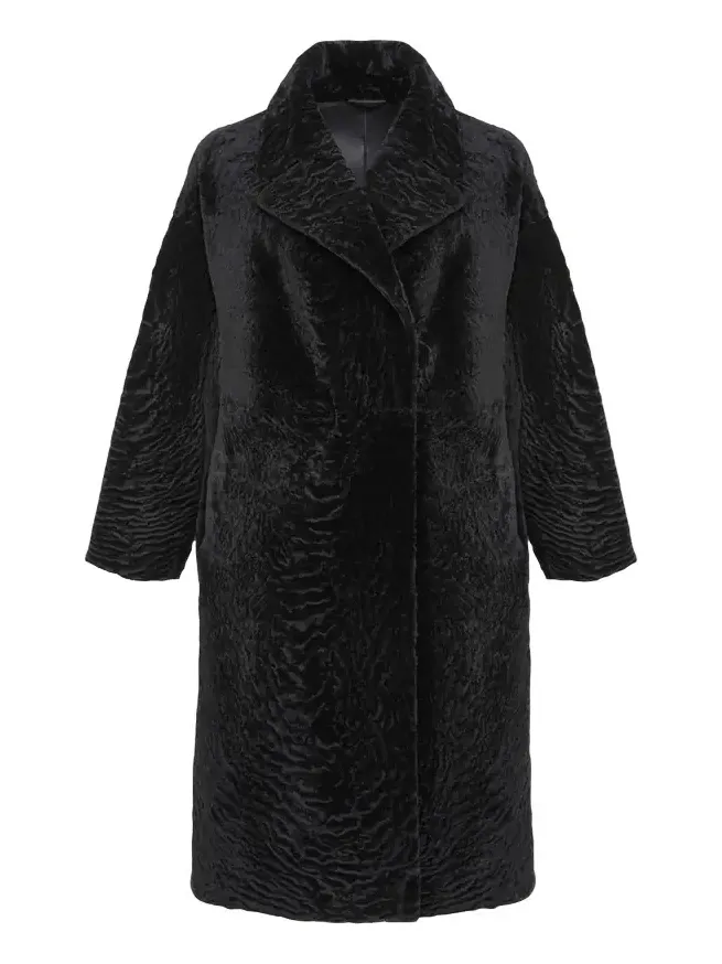 Reversible Textured Shearling Lamb Coat Reversible Textured Shearling Lamb Coat