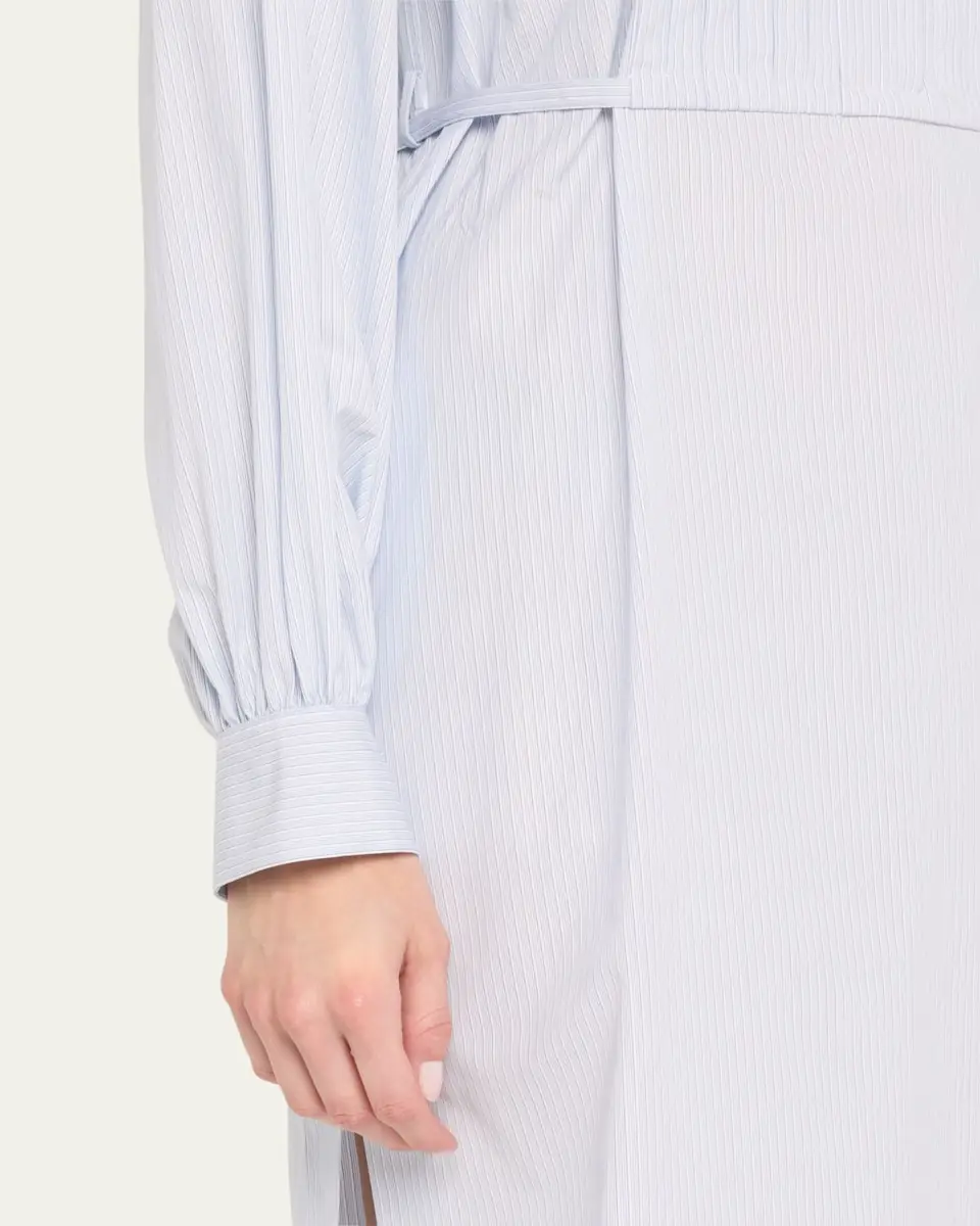 Jil Sander Multi Stripe Cotton Midi Shirtdress | Thumbnail 5