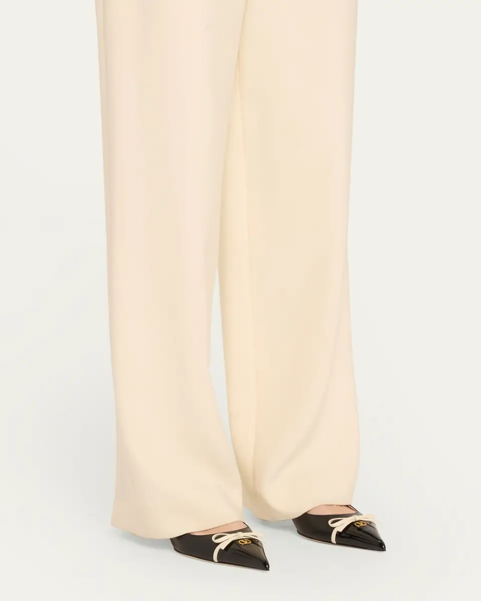 Valentino Garavani Patent Cap-Toe Leather Kitten Slingback Pumps | Thumbnail 2 Valentino Garavani Patent Cap-Toe Leather Kitten Slingback Pumps | Thumbnail 2