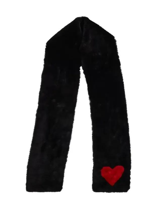 Heart Lamb Shearling Scarf