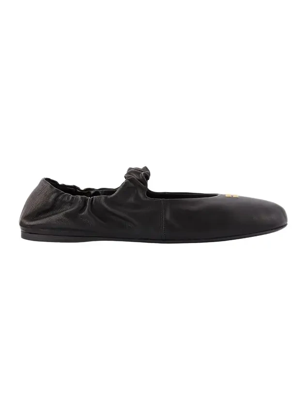 Leather Band Ballerina Flats
