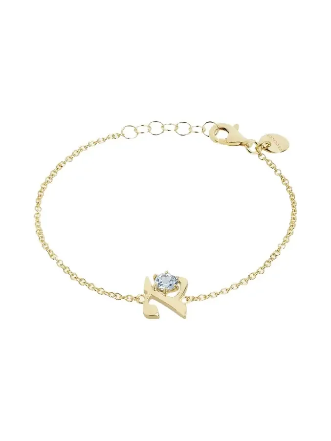 18K Gold Hebrew ALEF Initial Bracelet 18K Gold Hebrew ALEF Initial Bracelet