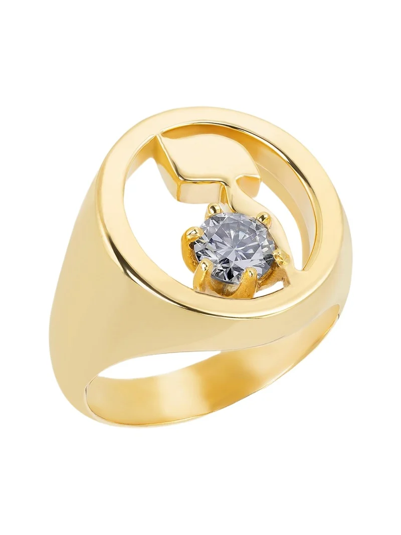 18K Gold Hebrew ZAYN Initial Signet Ring 18K Gold Hebrew ZAYN Initial Signet Ring