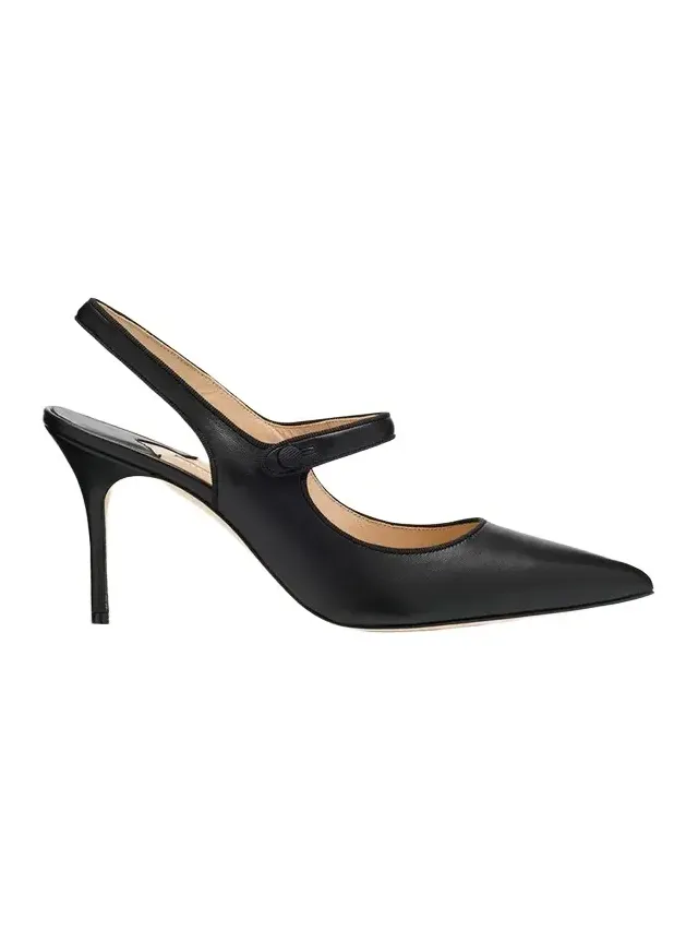Camparisli Leather Mary Jane Slingback Pumps