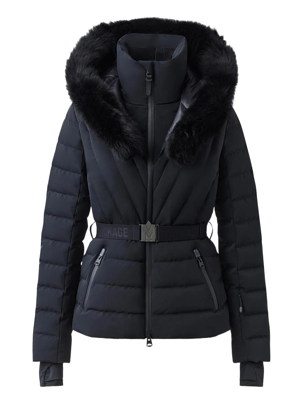Mackage Elita Down Ski Jacket with Removable Shearling Trim