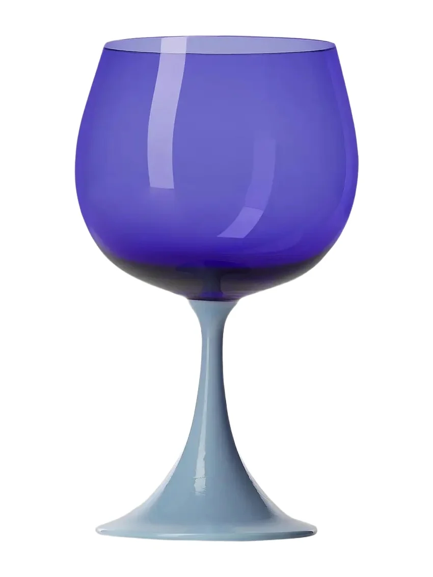 NasonMoretti Burlesque Light Blue/Blue Wine Glass, 29 oz.