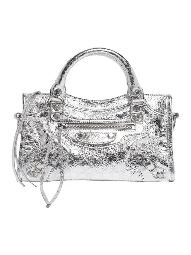 Le City Mini Metallic Leather Top-Handle Bag Le City Mini Metallic Leather Top-Handle Bag