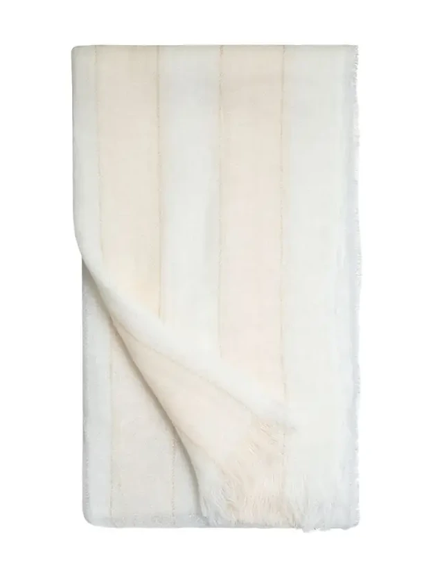Lurex Stripe Linen Scarf