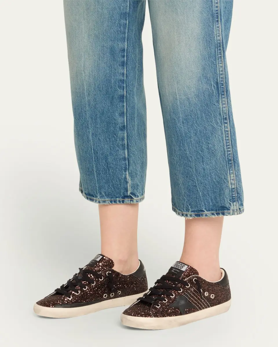 Golden Goose Super-Star Low-Top Glitter Sneakers | Thumbnail 2 Golden Goose Super-Star Low-Top Glitter Sneakers | Thumbnail 2