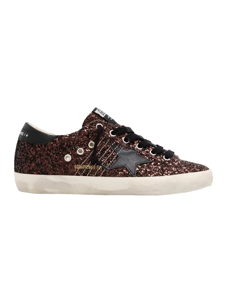 Golden Goose Super-Star Low-Top Glitter Sneakers