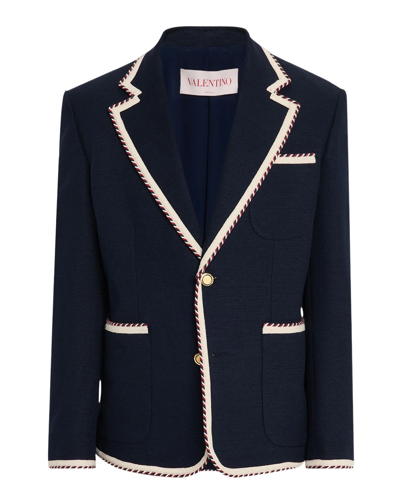 Valentino Garavani Men's VLogo Contrast-Trim Blazer