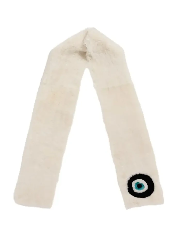 Evil Eye Merino Shearling Scarf Evil Eye Merino Shearling Scarf