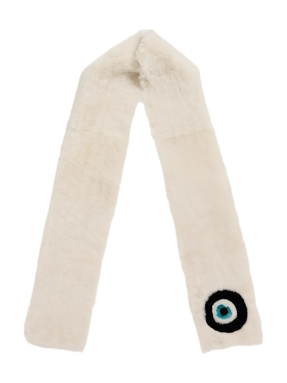 Evil Eye Merino Shearling Scarf Evil Eye Merino Shearling Scarf