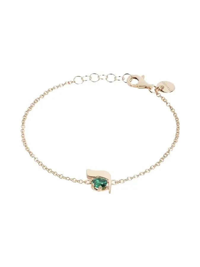 18K Gold Hebrew RESH Initial Bracelet 18K Gold Hebrew RESH Initial Bracelet