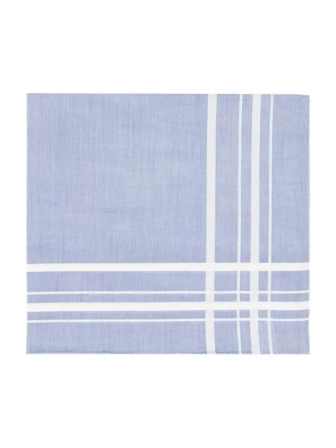Men's Egyptian Cotton Check Pocket Square