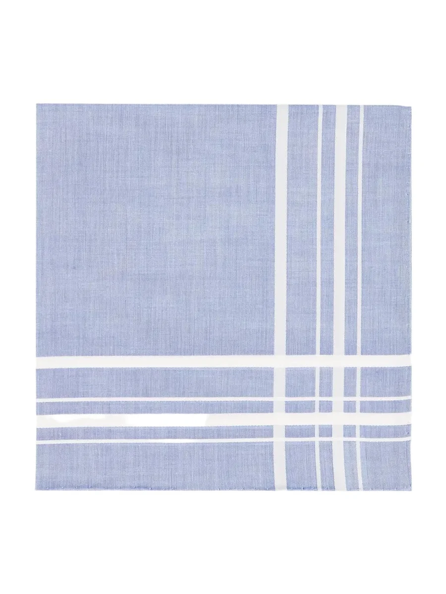 Men's Egyptian Cotton Check Pocket Square